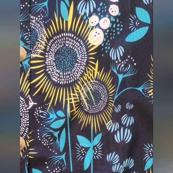 Amazon Women's Abstract Sunflower Floral Midi Dress - Picture 4 of 5